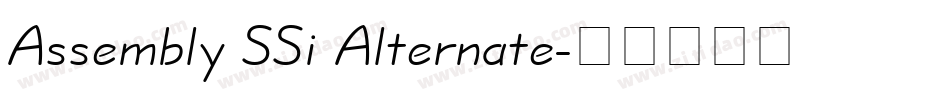 Assembly SSi Alternate字体转换
